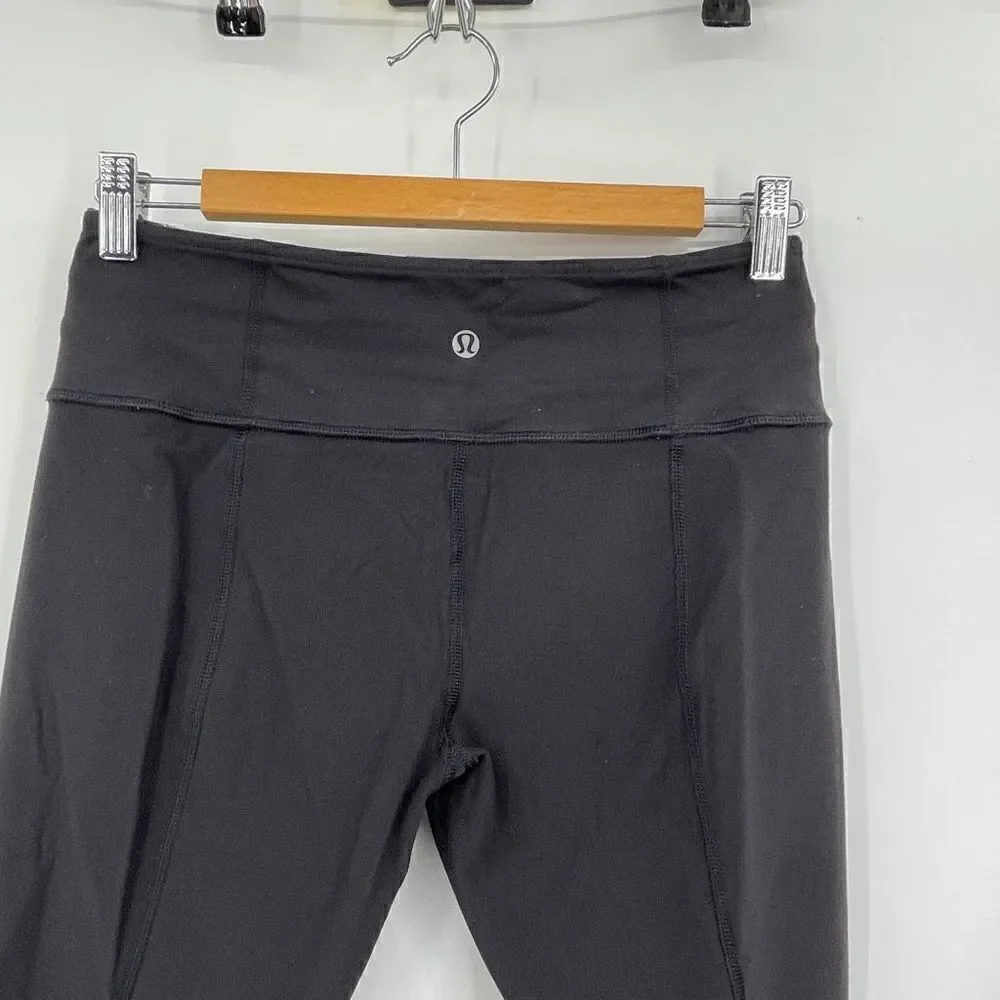 Lululemon Black Skinny Groove Reversible Yoga Pant Leggings Size 6